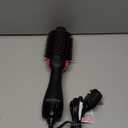 Hair Dryer Brush, 4 in 1 One Step Hair Dryer and Styler Volumizer, Professional Hot Air Brush with Negative Ion Anti-frizz Blowout for Drying, Straightening, Salon, Black Pink