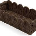 Toilet Paper Storage Basket Bathroom Counter Organizer Wicker Baskets for Organizing Cute Basket for Bedroom Nursery Room Kitchen Bathroom Decor -Dark Brown