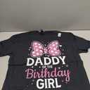 Daddy of The Birthday Girl Cute Pink Bow Family Matching T-Shirt
 XL