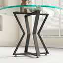 28 Inch Modern Table Base Metal Pedestal Dinning Table Legs with Suction Cups, Commercial Heavy Duty Restaurant Desk Base for Marble,Glass,Wood Top for Home,Kitchen,Coffee Table (Black, 30")