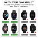 Alociaga Bing Bands Compatible for Fitbit Versa 4/Sense 2/Versa 3/Sense Band, Women Jewelry Diamond Rhinestone Replacement Metal Band for Fitbit Smartwatch