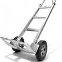 NORTHSKY 550 lbs Hand Truck Dolly with 10" Solid Rubber Wheels, Heavy Duty Aluminum Hand Cart Ergonomic Loop Handle, Utility Dolly with Beveled Nose Plate for Moving, Warehouse, Office