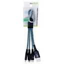CELLCandy® 4-in-1 Charge Cable - Light Blue/Black