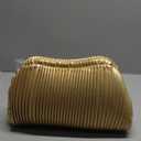 Verdusa Women's Ruched Evening Handbags Clutch Purses Pleated Cloud Crochet Bag (Gold)