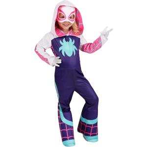 MARVEL Toddler Ghost Spider Costume, Girls Spider-Man and His Amazing Friends Gwen Stacy Kids Costume (3T-4T)