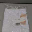 NANJI Short Sleeve Bodysuit for Women - Crew Neck Slim Fit Thong Body Suit, Stretch Double Lined Snap Tops, Casual Going Out, White, XXL