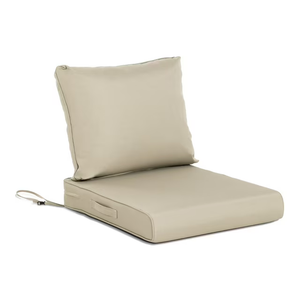 AOODOR,Pillow and 2 pillow cases for backyard for chair, color Beige, pillow size 25"×22 inches, cases size 25,5×21,5 inches