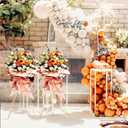 2 Pcs Gold Flower Stand Display -41.3IN Flower stand for Wedding, Metal flower Display Stand for Wedding Bases Para Arreglos Florales flower Stand display gold centerpieces for wedding