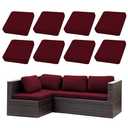 SUKAIKEQA Outdoor Cushion Covers Set,12PCS Patio Furniture Couch Seat Slipcovers, Replacement for Sofa Sectional Chair(Cover Only)
