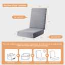 Recliner Cushions for Elderly with Back Support 20x20x5 in, Grey | Egg Crate Foam Non-Slip Chair Cushion for Seniors Reduces Muscle Fatigue and Provides Air Flow