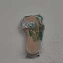 Verdusa Women's Rhinestone Clear Flat Sandals Square Toe Slide Sandals 41