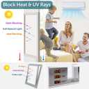 HIDBEA Frosted Window Privacy Film - Non Adhesive Static Cling Glass Stickers Sun UV Blocking Heat Control Door Covering Decals for Home Office, 55.1 x 393.7 Inch