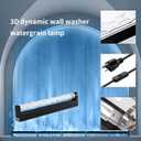 24W RGB LED Water Wave Light Bar with Remote | 200+ Colors & Adjustable Brightness for Gaming Room, Bedroom, Home Theater Ambiance Lighting (13.94 inch)