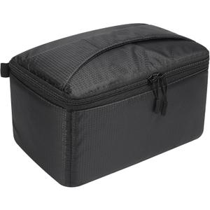 Waterproof Camera Case Bag Insert Partition PaddedAnti-shock Lens Pouch for SLR SLR Canon Nikon Sony Camera Lens and Accessories , Black, Small