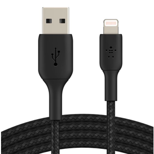 Belkin USB-A to Lightning Cable 3.3ft 1m Braided Black