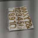 76 PCS Rhinestone Letter Stickers, 2.4 Inch Gold Glitter Alphabet Sticker with Sewing Kits, Self Adhesive A-Z & 0-9 Letter Number Stickers for DIY Arts and Crafts Decor, Clothes, Bags, Hats