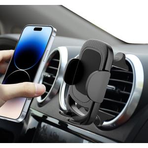 Car Cell Phone Holder Mount for Jeep Wrangler (2007-2024) JL JK 4XE Gladiator (2020-2024) Rubicon Sahara JKU Sport S Mojave X Accessories Circular Air Vents Cellphone Mobile Phone Stand Mini Cooper