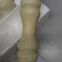 BOBOMOMO 62" Rustic Farmhouse Floor Lamp Antique White with Remote & Dimmable 9W Bulb, 3 Color Temperatures Resin Standing Lamp, Retro Tall Lamp for Living Room, Bedroom, Nursery, Office, Reading Nook