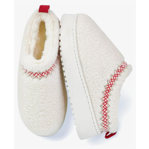 Women's Platform Slippers Winter Mini Boots Anti-Slip Suede Slip on Women Sneakers Fur Lined House Slippers for Indoor Outdoor, Size 7.5/39