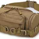 Outdoo Peak Multifunction Camouflage Fanny Pack Cycling Running Belt Pouch (Brown)