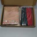 36 Pcs Christmas Sticky Notes Set Include 12 North Pole Naughty Nice Notepads and 12 Pen and 12 Ribbon Christmas Self Adhesive Memo Pads for Xmas Gifts School Office Home Party Supplies