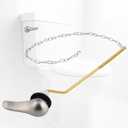 iFealClear Universal Metal Toilet Tank Flush Lever Replacement, Side Mount Toilet Handle Replacement Kit, Solid Brass Toilet Trip Lever Fits Most Toilets, Stainless Steel Chain, Brushed Nickel