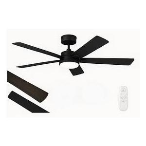 Ceiling Fan with Light 52-Inch, Remote Control Reversible DC Motors, 3CCT Dimmable Timer Noiseless, Black Ceiling Fan for Bedroom Living Room, Indoor & Outdoor ETL Listed