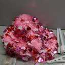 Valentines Day Decorations 5Ft Pink Valentines Christmas Tree with Lights Timer Battery Operated Pop Up Artificial Tree with Heart Ornaments, Heart Topper Decorations for Indoor Home Outdoor Office