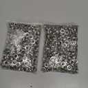 KING PIECES 1000pcs Grommets 3/8 Inch (10mm) Washers and Grommets Kit for Grommet Tool, Banner & Posters Metal Grommets Eyelets for Fabric Clothes Leather Belt Punching (Silver)