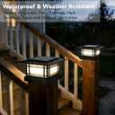 Dynaming 4x4 Solar Post Cap Lights Outdoor with 2 Color Modes, Fence Post Solar Lights Black Shell Fit for Vinyl/Wooden Posts, High Brightness SMD LED Lighting Decor for Garden Deck Patio, 2 Pack