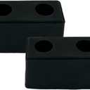 2 Pack Buffers USA Molded Rubber Bumper Block Dock Buffer 6x3x3 for Chassis/Trailers/Truck/Flatbed/Reefer with Steel Washer (4502-1276)