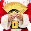 Gisafai 100 Sets Polar Stickers Golden Tickets Bulk Polar Christmas Decorations Believe Bell Santa Sleigh Bell Invitations Xmas Gifts Train Party Supplies Favors Stuffers Organza Bags Tags (White)