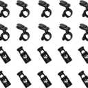 HOOSUN 20 Pack Garden Flag Clips And Stoppers,Tiger Clips Spring Stoppers for Garden Flags Holder,Yard Flag Holder Clip for Small Flags