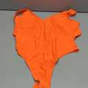 Foxiny Sexy Backless Cheeky High Cut Leg Thong V Neck One Piece Swimsuit,XL