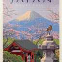 MyPuzzle Japan: Mount Fuji, Vintage Poster - Premium 1000 Piece Jigsaw Puzzle for Adults