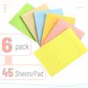 7 x Mr. Pen- Lined Sticky Notes, 4" x 6", 6 Pads, 45 Sheets/Pad, Pastel Color, Sticky Notes with Lines, Ruled Post Stickies, Memo Pads, Self-Stick Note Pad for Office, School, Home, Study & Organization