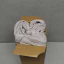 Kevin Textile Decorative Lined Linen Cushion Cover Throw Pillow Case for Bedroom, 24"x24"(61x61cm), Set of 2, Grey White