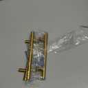 goldenwarm Kitchen Cabinet Pulls Brushed Brass Drawer Handles - Modern Cabinet Drawer Pulls Gold Kitchen Hardware, 4.5in Hole Centers, 5 Pack