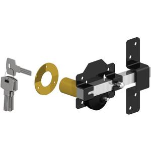 GateMate 2 (70mm) Single Locking Premium Long Throw Lock, Key Unlock, High Security with Slide Bolt, Stainless Steel & Powder Coated, Corrosion Resistant, Elongated Keep for Gate Drop.