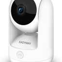 Indoor Camera w/ 1-Key-Call, Pet Camera/Dog Cameras w/Motion Tracking, 2K HD Baby Monitor w/Pan/Tilt Rotating, Live Video&Playback with Phone App, WiFi Wireless Cameras for Home Security-White