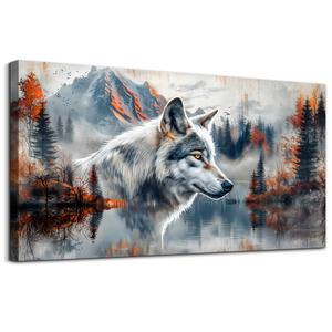 Lapremoly Canvas Wall Art For Living Room Large Wall Decor For Office Modern Family Wall Decor For Bedroom Abstract Scenery Canvas Paintings Art Wolf Pictures Artwork Posters Home Decorations 48x24in