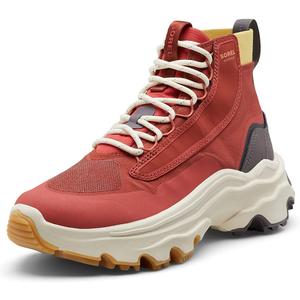 Sorel Women's Kinetic Breakthru Venture Mid Waterproof Shoe (9.5, Warp Red, Chalk)