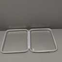 Sanwuta 6 Pcs Clear Hard Zipper Case Plastic Zipper Pouches Transparent Makeup Bag Pencil Case Pouches Toiletry Diaper Bag for Travel Toy Storage Organizer Bins (White,12.6 x 9 x 2 Inch)