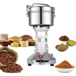 Grain Mill 150g High Speed Food Electric Stainless Steel Grinder Mill Seeds Flour Nut Pill Wheat Corn Herbs Spices & Seasonings Grinder Dry Grain Powder Machine (150g Stand Type)