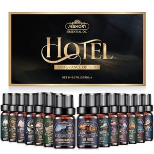 Hotel Diffuser Oils Set - 14Pcs Luxury Fragrance Oil Blend Hotel Scent Essential Oils Set for Diffuser, Soap & Candle Making