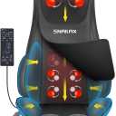 Snailax Shiatsu Neck Back Massager with Heat, Massage Chair Pad with Compression, Height-Adjustable Neck Massage Rollers Chair Seat Massager, Gifts for Men, Women