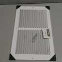 14'' x 8'' [Duct Opening] Flat Stamped Steel Return Air Grille by - Sidewall and Ceiling - HVAC Premium Vent Duct Cover - White [Overall Dimensions: 15.75''w X 9.75''h]