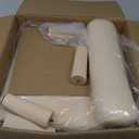 Dog Stairs for Small Dogs and Cats  2-in-1 Dog Ramp for Couch and Low Bed, 16.5'' Foldable Wooden Pet Ramp, Sturdy Multi-Use Split Ottoman Design, Beige