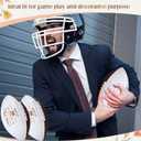 Soulchen Wedding Groomsmen Proposal Football Gifts for Wedding Garter Toss 12 Inch Engraved Footballs with 1 Pump 1 Needles Net Bag for Game Reception Favor
