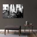 Humor Dumb and Dumber Posters for Bathroom Decor-Funny Bathroom Movie Black And White Framed Art The Toilet Poster Canvas Wall Art Prints for Christmas Bathroom Decor (8 x 12 in Framed)